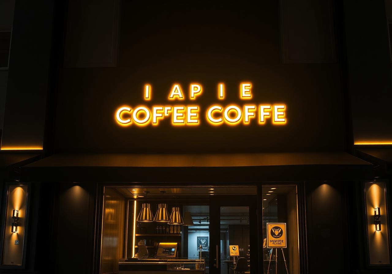 Bảng hiệu Cafe Premium